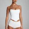 Sabrine Slinky Jersey Low-Rise Hotpants i vitt Sabrine Slinky Jersey Low-Rise Hotpants i vitt