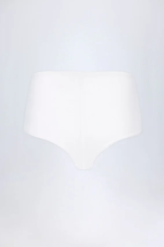 Sabrine Slinky Jersey Low-Rise Hotpants i vitt Sabrine Slinky Jersey Low-Rise Hotpants i vitt