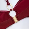 Savai bikinitopp med halterneck och rynkad detalj i mörk körsbärsröd Savai bikinitopp med halterneck och rynkad detalj i mörk körsbärsröd