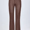 Selara Mid-Rise Flared Trousers i Bronze Selara Mid-Rise Flared Trousers i Bronze