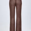 Selara Mid-Rise Flared Trousers i Bronze Selara Mid-Rise Flared Trousers i Bronze