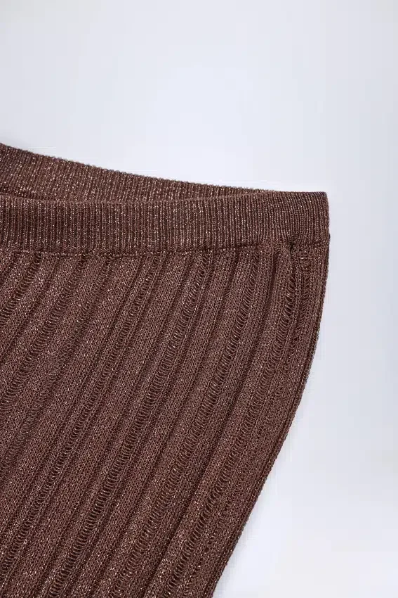 Selara Mid-Rise Flared Trousers i Bronze Selara Mid-Rise Flared Trousers i Bronze