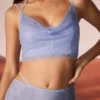 Selena korsett med cowl neck och dekorationer i blått Selena korsett med cowl neck och dekorationer i blått
