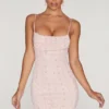 Seychelles miniklänning med utsmyckad cowl-hals i färgen Blush Seychelles miniklänning med utsmyckad cowl-hals i färgen Blush
