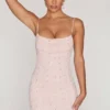 Seychelles miniklänning med utsmyckad cowl-hals i färgen Blush Seychelles miniklänning med utsmyckad cowl-hals i färgen Blush