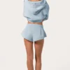 Shorts med medelhög midja i Powder Blue Shorts med medelhög midja i Powder Blue
