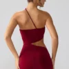 Shyla Slinky Jersey Ruched Cut Out Miniklänning i Ruby Shyla Slinky Jersey Ruched Cut Out Miniklänning i Ruby