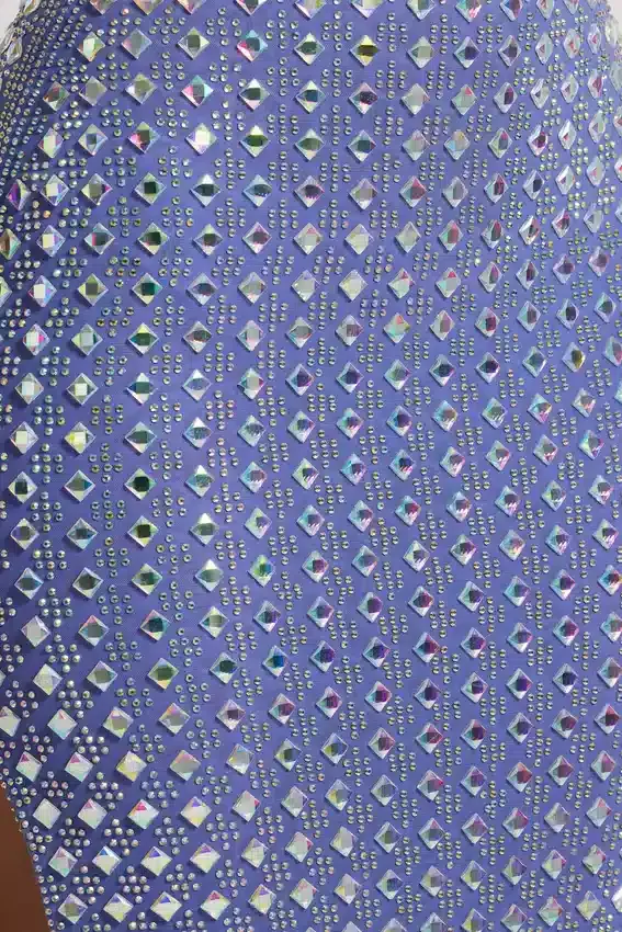 Siona Embellished Mid Rise Gown Kjol i blått Siona Embellished Mid Rise Gown Kjol i blått