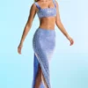 Siona Embellished Mid Rise Gown Kjol i blått Siona Embellished Mid Rise Gown Kjol i blått
