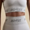 Sömlös crop top med racerback i silver Sömlös crop top med racerback i silver