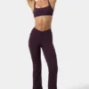 Soft Active-byxor med rynkad vid byxben i färgen Plum Soft Active-byxor med rynkad vid byxben i färgen Plum