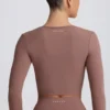 Soft Active crop top med hjärtformad halsringning i färgen Mocha Soft Active crop top med hjärtformad halsringning i färgen Mocha