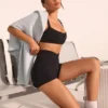 Soft Active Crossover Mini Shorts i svart Soft Active Crossover Mini Shorts i svart