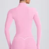 Soft Active-jacka med dragkedja i babyrosa Soft Active-jacka med dragkedja i babyrosa
