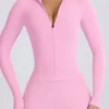 Soft Active-jacka med dragkedja i babyrosa Soft Active-jacka med dragkedja i babyrosa