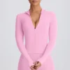 Soft Active-jacka med dragkedja i babyrosa Soft Active-jacka med dragkedja i babyrosa
