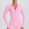 Soft Active-jacka med dragkedja i babyrosa Soft Active-jacka med dragkedja i babyrosa