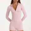 Soft Active-jacka med dragkedja i Blush Marl Soft Active-jacka med dragkedja i Blush Marl