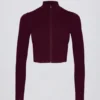 Soft Active-jacka med dragkedja i burgundy Soft Active-jacka med dragkedja i burgundy