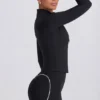 Soft Active-jacka med dragkedja i svart Soft Active-jacka med dragkedja i svart