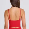 Soft Active Layered Cropped Tank Top i Strawberry Red Soft Active Layered Cropped Tank Top i Strawberry Red