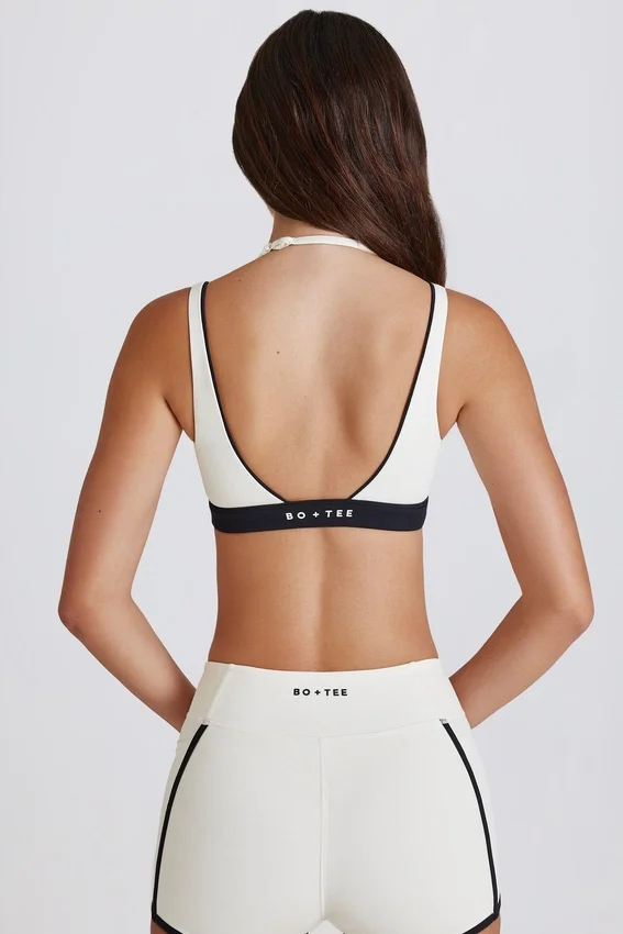 Soft Active Layered Sports Bra i Ivory Soft Active Layered Sports Bra i Ivory