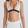 Soft Active Layered Sports Bra i Ivory Soft Active Layered Sports Bra i Ivory