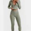 Soft Active-leggings i full längd i bambugrönt Soft Active-leggings i full längd i bambugrönt