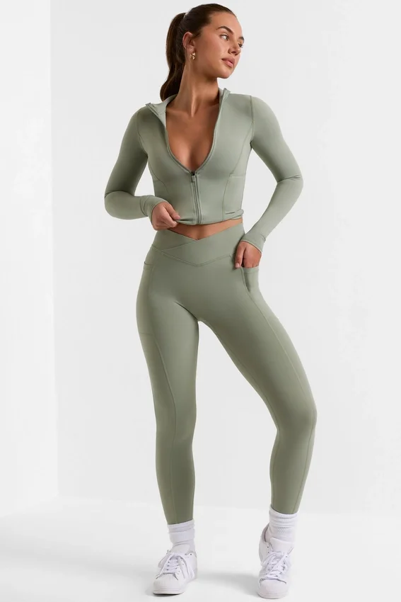 Soft Active-leggings i full längd i bambugrönt Soft Active-leggings i full längd i bambugrönt