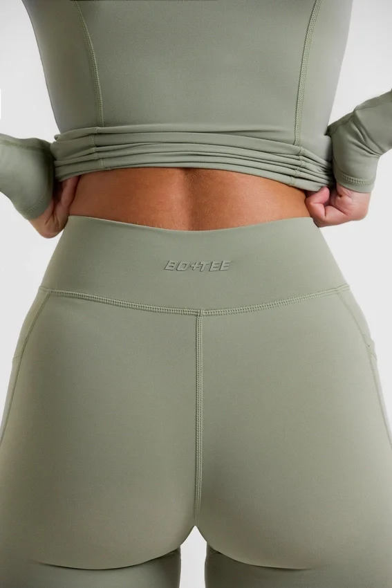 Soft Active-leggings i full längd i bambugrönt Soft Active-leggings i full längd i bambugrönt