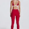 Soft Active-leggings med kontrastdetaljer i mörkrött Soft Active-leggings med kontrastdetaljer i mörkrött