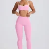 Soft Active-leggings med medelhög midja i babyrosa Soft Active-leggings med medelhög midja i babyrosa
