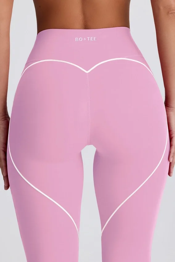 Soft Active-leggings med medelhög midja i dammrosa Soft Active-leggings med medelhög midja i dammrosa