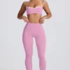 Soft Active-leggings med medelhög midja i dammrosa Soft Active-leggings med medelhög midja i dammrosa