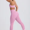 Soft Active-leggings med medelhög midja i dammrosa Soft Active-leggings med medelhög midja i dammrosa