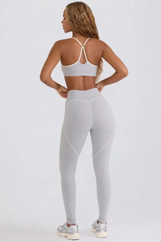Soft Active-leggings med medelhög midja i grått Soft Active-leggings med medelhög midja i grått