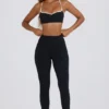 Soft Active-leggings med medelhög midja i svart Soft Active-leggings med medelhög midja i svart