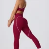 Soft Active-leggings med medelhög midja i vinrött Soft Active-leggings med medelhög midja i vinrött