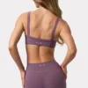 Soft Active-sport-BH med sömdetaljer i Dusk