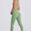 Soft Active-leggings med vridet framstycke i grönt Soft Active-leggings med vridet framstycke i grönt