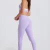 Soft Active-leggings med vridet framstycke i lila Soft Active-leggings med vridet framstycke i lila
