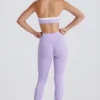 Soft Active-leggings med vridet framstycke i lila Soft Active-leggings med vridet framstycke i lila