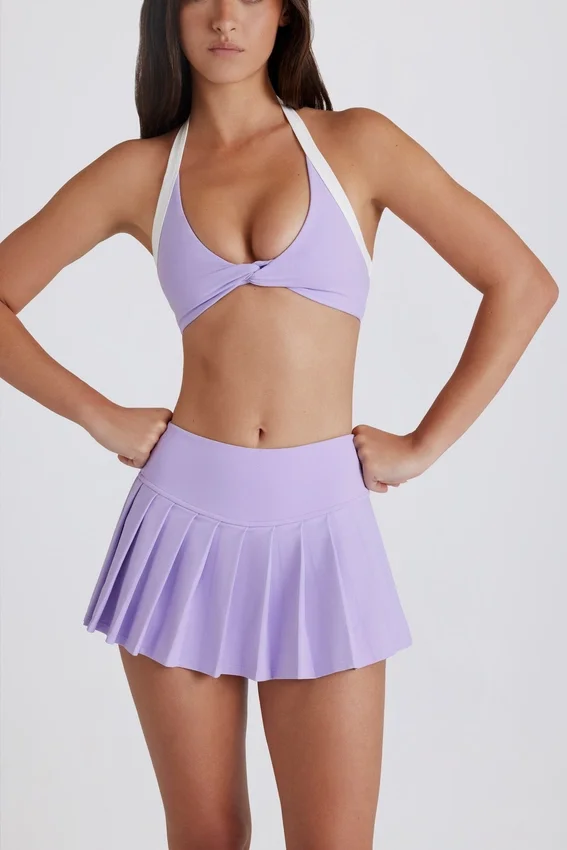 Soft Active låg midja plisserad tenniskjol i lila Soft Active låg midja plisserad tenniskjol i lila