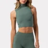 Soft Active-linne med hög hals i khaki Soft Active-linne med hög hals i khaki
