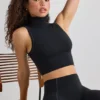 Soft Active-linne med hög hals i svart Soft Active-linne med hög hals i svart