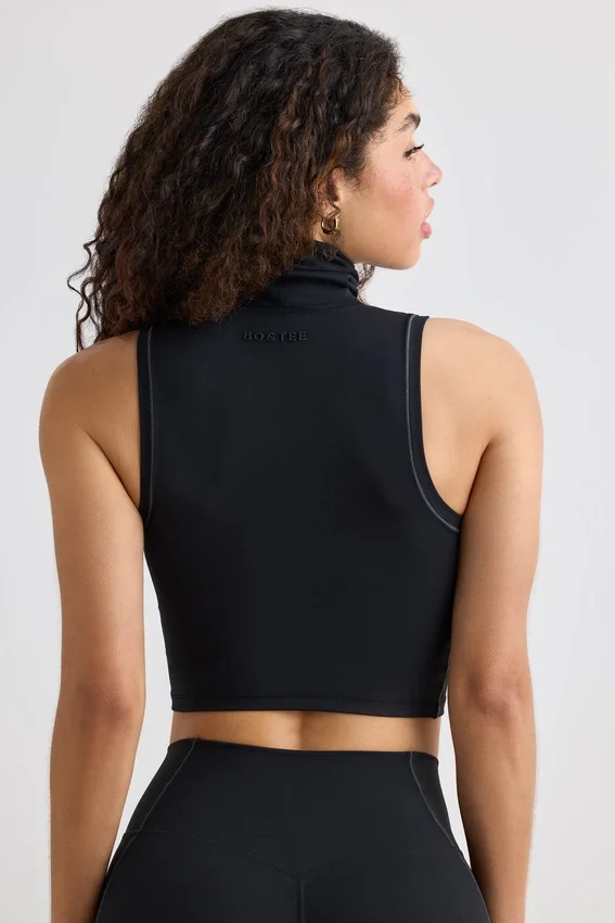 Soft Active-linne med hög hals i svart Soft Active-linne med hög hals i svart