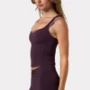 Soft Active-linne med hjärtformad halsringning i färgen Plum Soft Active-linne med hjärtformad halsringning i färgen Plum