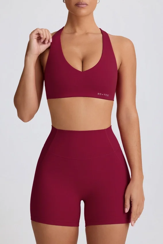 Soft Active minishorts i burgundy Soft Active minishorts i burgundy