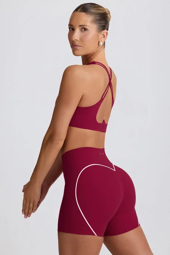 Soft Active minishorts i burgundy Soft Active minishorts i burgundy