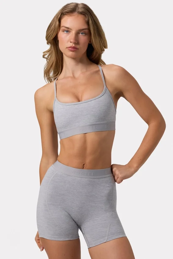 Soft Active minishorts i gråmelerat Soft Active minishorts i gråmelerat